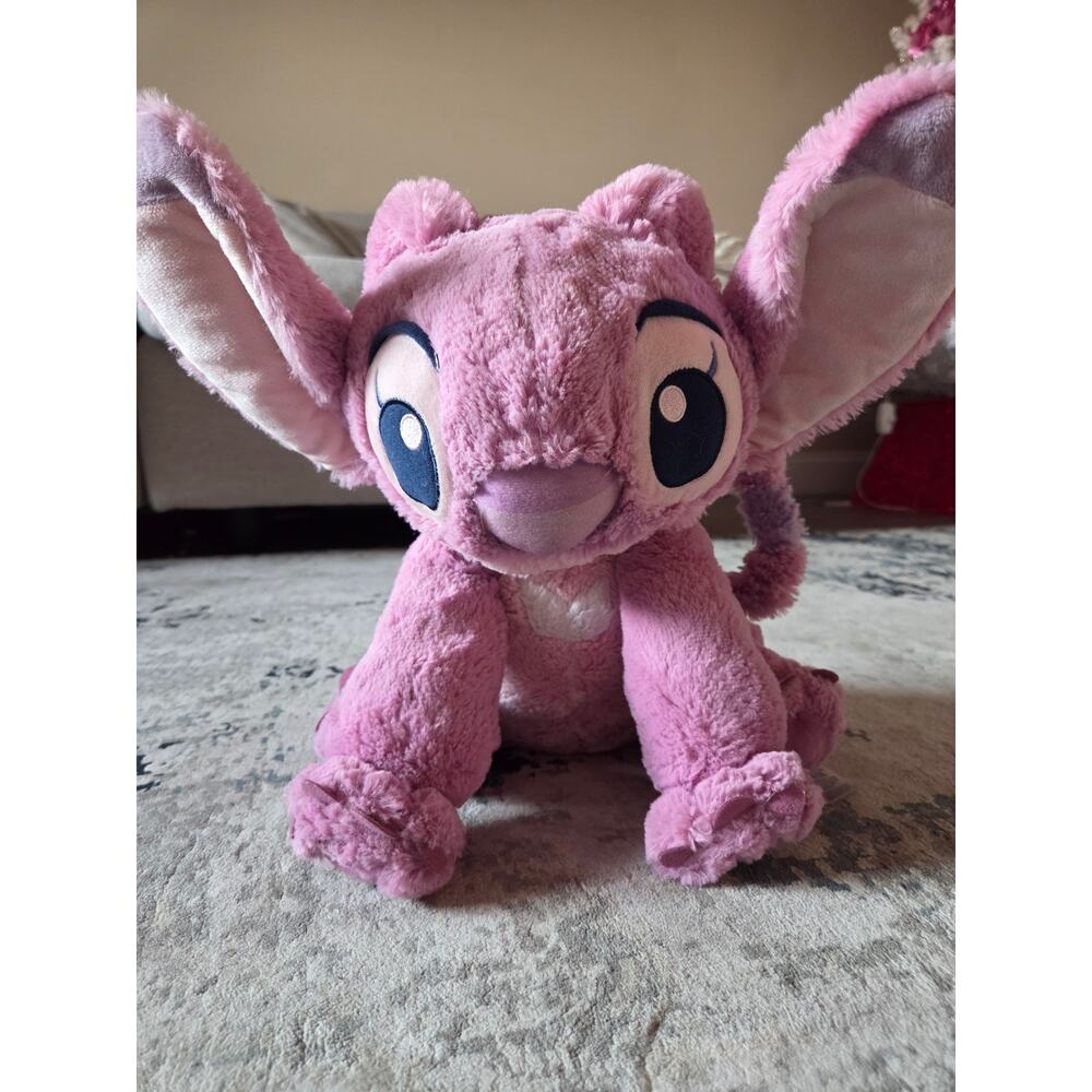Disney  Angel Plush Lilo & Stitch‎ Experiment 624 Pink Soft Toy 15" Authentic